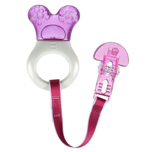 Photo 1 of MAM Mini-Cooler Teether with Clip in Pink

