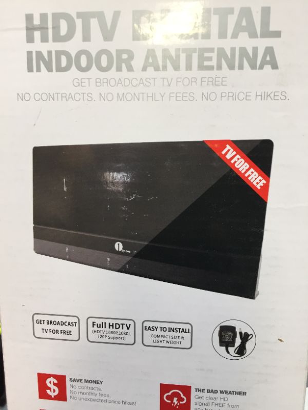 Photo 1 of 1Byone Amplified Digital Indoor TV Antenna HDTV High Gain 1080P
