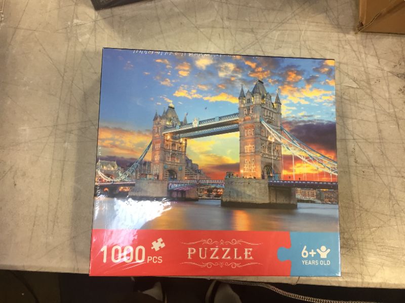 Photo 2 of Garlictoys Jigsaw Puzzles 1000 Pieces for Adults Tower Bridge para adultos Challenging Magical Youth Friends Family Fun Game Toy Gift
