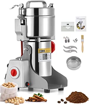 Photo 1 of 
CGOLDENWALL 700g Electric Grain Grinder Mill Safety Upgraded 2400W High-speed Spice Herb Grinder Commercial Superfine Powder Machine Dry Cereals Pulverizer CE 110V (700g Swing Type)

