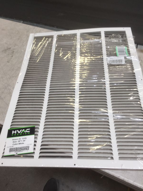 Photo 2 of 20" x 26" Return Air Grille - Sidewall and Ceiling - HVAC Vent Duct Cover Diffuser - [White] [Outer Dimensions: 21.75w X 27.75" h]
