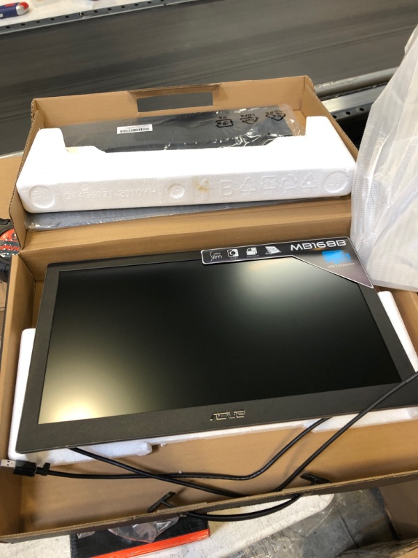 Photo 2 of ASUS 15.6" Portable Monitor (MB168B) - WXGA (1366 x 768), Auto-rotatable, Smart Case, Ultra-slim, Lightweight, Sleek, USB 3.0 Powered, For Laptop, PC, Phone, Console