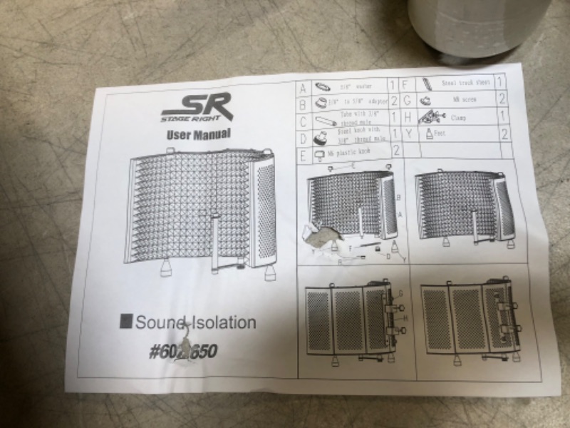 Photo 6 of Monoprice Microphone Isolation Shield - Black - Foldable with 3/8in Mic Threaded Mount, High Density Absorbing Foam Front and Vented Metal Back Plate
