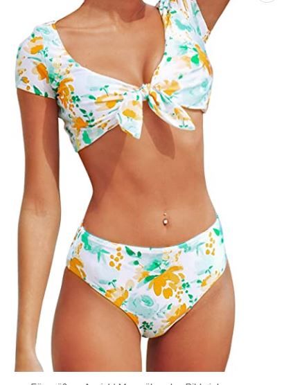 Photo 1 of CUPSHE Damen Bikini Set Tank BikinI Top Mid Waist Bikini Bottom (XS)