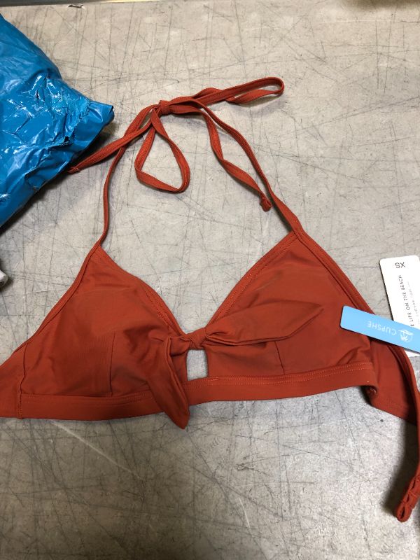 Photo 1 of CUPSHE ORANGE BIKINI TOP(SIZE XS)