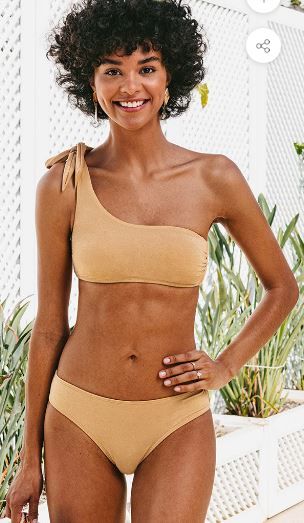 Photo 1 of Emilie One Shoulder Self Tie Bikini (SIZE MEDIUM)
