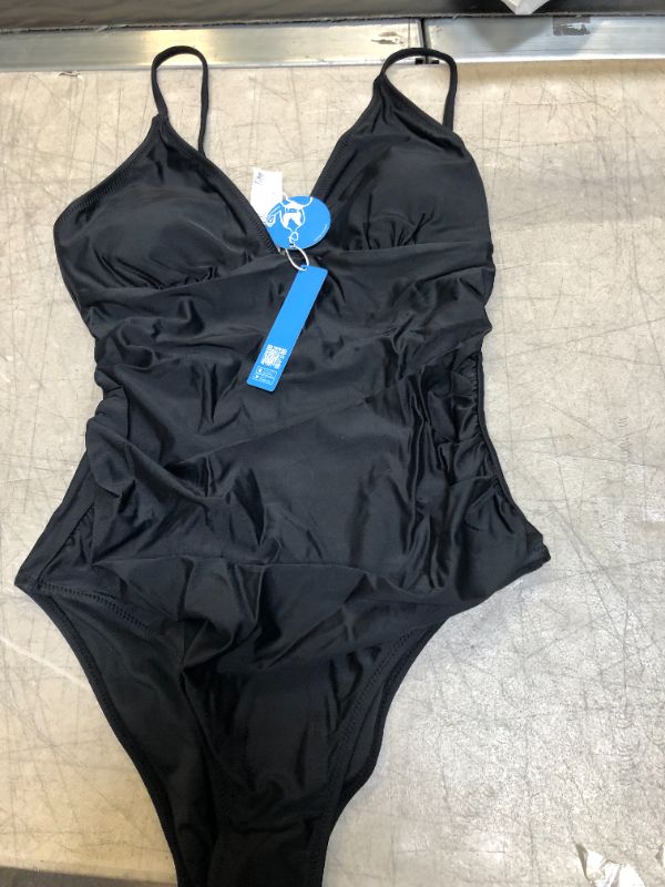 Photo 2 of Joyce Black Ruched One Piece Swimsuit 
