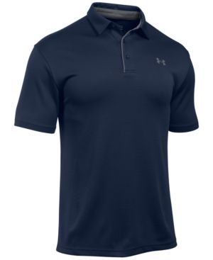 Photo 1 of Big & Tall Under Armour Classic-Fit Tech Polo, Men's, Size: 3XL Tall, Blue--ITEM IS DIRTY---
