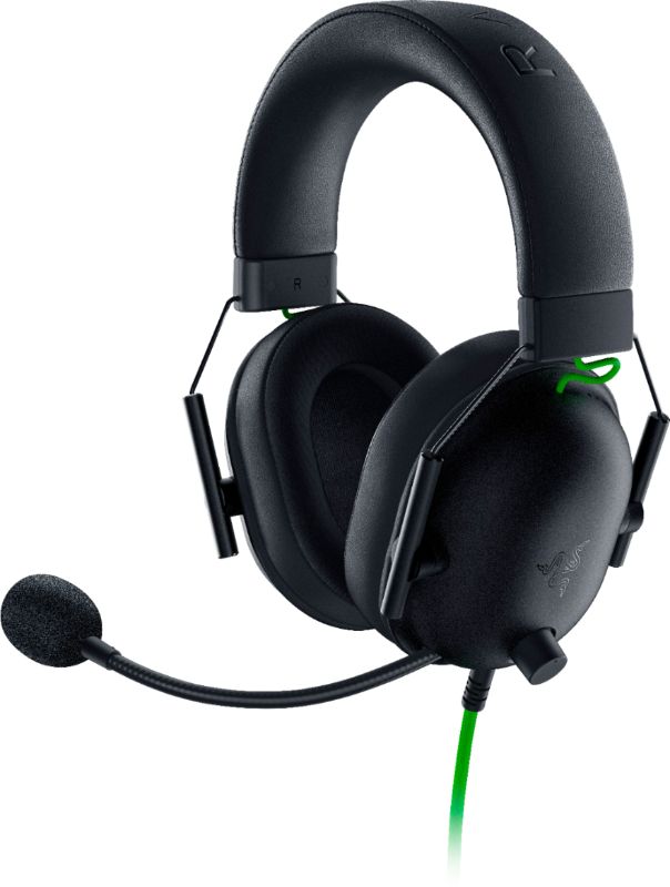 Photo 1 of Razer - BlackShark V2 X Wired 7.1 Surround Sound Gaming Headset for PC, PS5, PS4, Switch, Xbox X|S, and Xbox One - Black---NO BOX---JUST HEADPHONE---
