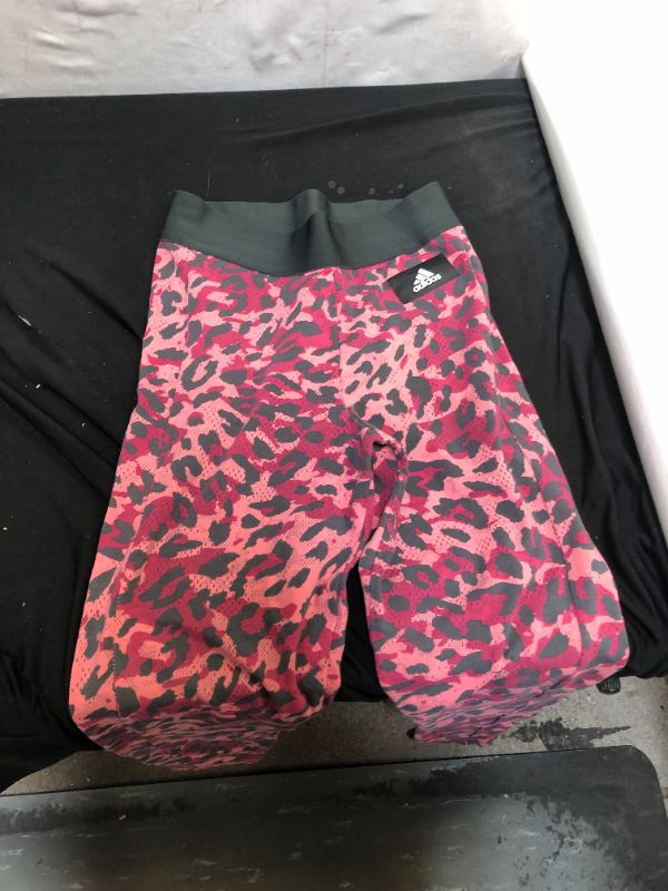 Photo 1 of ADIDAS PINK LEOPARD PRINT PAJAMA PANTS SIZE XS