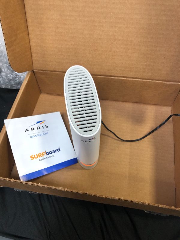 Photo 3 of ARRIS Surfboard S33 DOCSIS 3.1 Multi-Gigabit Cable Modem with 2.5 Gbps Ethernet Port, Approved for Cox, Xfinity, Spectrum & Others.
