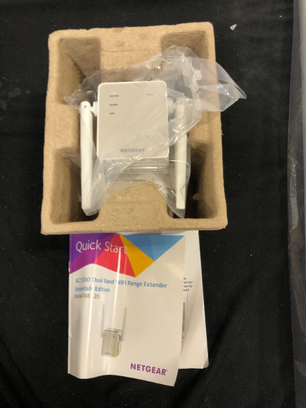 Photo 2 of NETGEAR Wi-Fi Range Extender EX6120 - Coverage Up to 1500 Sq Ft and 25 Devices with AC1200 Dual Band Wireless Signal Booster & Repeater (Up to 1200Mbps Speed), and Compact Wall Plug Design
