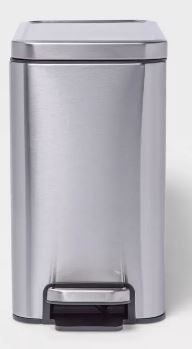 Photo 1 of 10L Slim Stainless Step Trash Can Silver - Made By Design™
