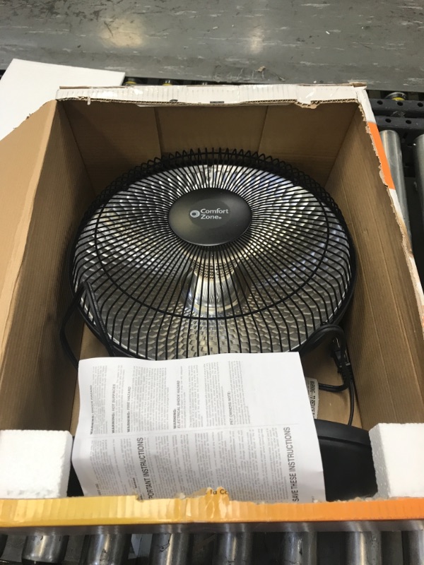 Photo 1 of Comfort Zone 700/1000-Watt Oscillating Parabolic Dish Radiant Electric Portable Space Heater , Black