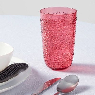 Photo 1 of 19oz Plastic Wave Texture Tall Tumbler Pink - Opalhouse
PACK OF 8 