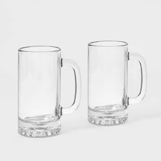 Photo 1 of 16oz 2pk Glass Beer Mugs - Threshold™
