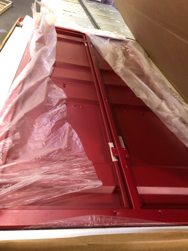 Photo 2 of ACME FURNITURE Cargo Wardrobe, Red - Product Dimensions	34"D x 22"W x 67"H
