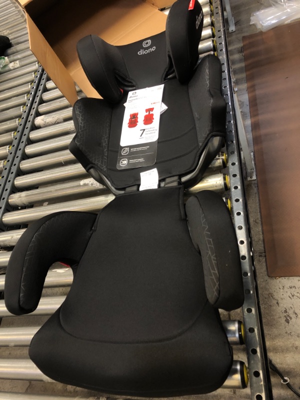 Photo 1 of Diono Everett NXT High Back Booster Car Seat with Rigid Latch, Lightweight Slim Fit Design, 8 Years 1 Booster Seat, Black
