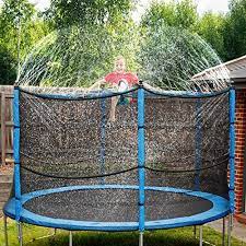 Photo 1 of MOAOO Trampoline Sprinkler, Outdoor Trampoline Water Play Sprinklers for Kids, Fun Summer Water Game Toys Sprinklers Backyard Water Park for Boys Girls Trampoline Accessories (39ft)