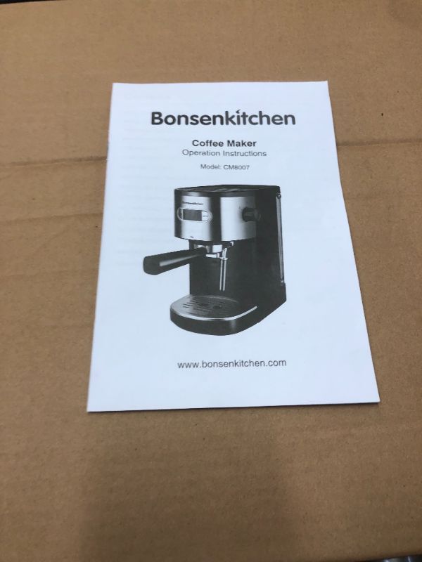 Photo 7 of BONSENKITCHEN PROFESSIONAL 20 BAR ESPRESSO COFFEE MACHINE