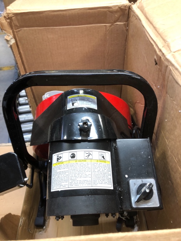 Photo 4 of  DOES NOT TURN ON. FOR PARTS. 75Ft x 1/2Inch Drain Cleaner Machine fit 1 Inch (25mm) to 4 Inch(100mm) Pipes 370W Drain Cleaning Machine Portable Electric Drain Auger with Cutters Glove Drain Auger Cleaner Sewer Snake