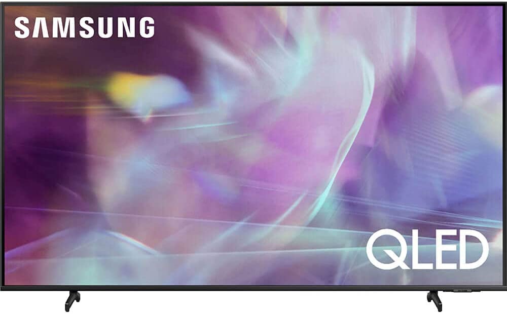 Photo 1 of DAMAGED. SAMSUNG 55-Inch Class QLED Q60A Series - 4K UHD Dual LED Quantum HDR Smart TV with Alexa Built-in (QN55Q60AAFXZA, 2021 Model)
