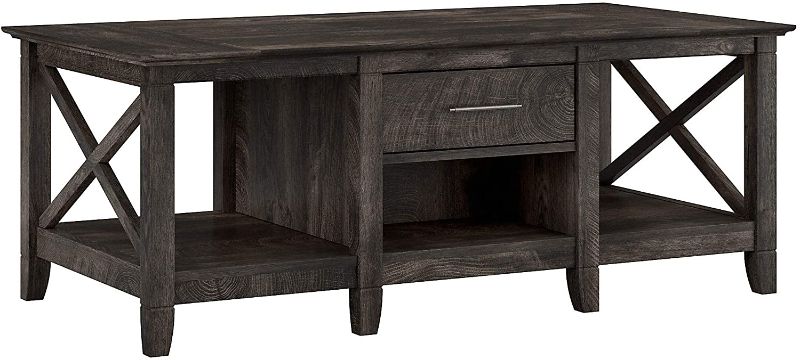 Photo 1 of Bush Furniture Key West Coffee Table with Storage, Dark Gray Hickory - Product Dimensions	?47.2 x 23.94 x 17.99 inches
