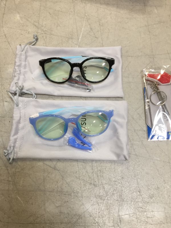 Photo 1 of SUNWOW Children's Blue Light Filtering Glasses 2 pack