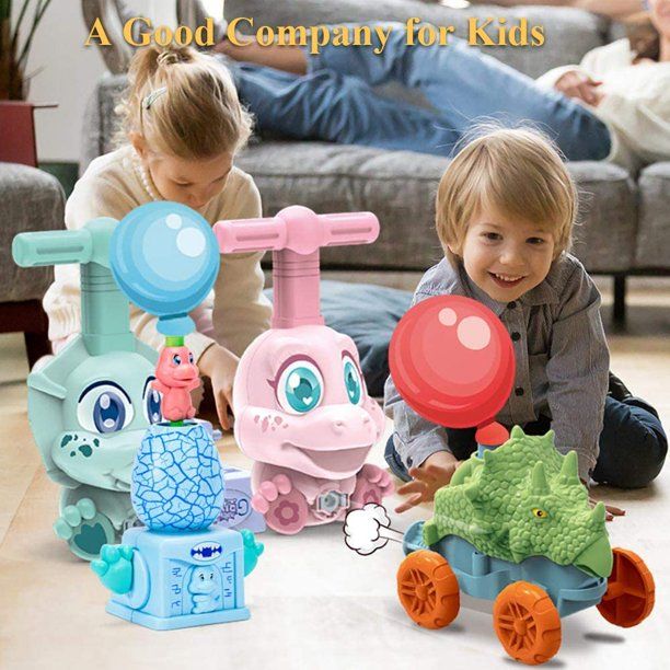 Photo 1 of Balloon Powered Cars, Dinosaur Car with 16 Balloons, Balloon Racers Aerodynamic Car, Balloon Pump Car Toy for Kids,Balloon Launcher? Party Gift for Kids Boys Girls 3+
