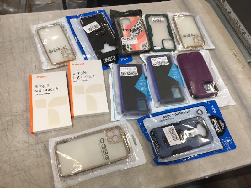 Photo 1 of lot of 12pc cellphone cases different cases and models --new and used 