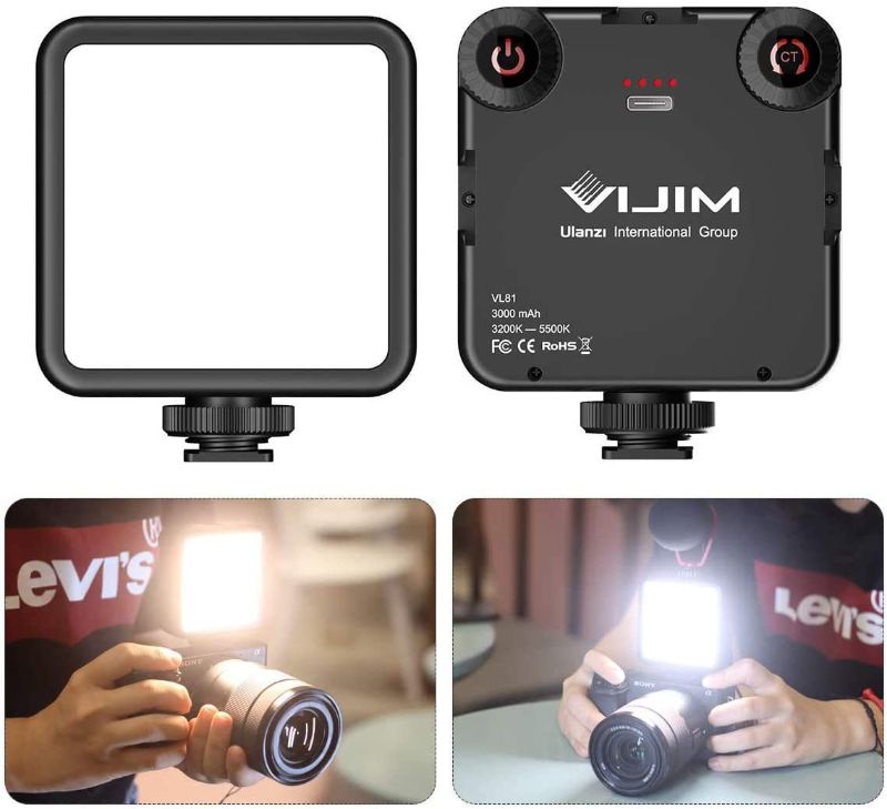 Photo 1 of VL-81 LED Video Light w Softbox, Portable Camera Photo Light CRI95+ 3200K-5600K Bi-Color 3000mAh Rechargeable Battery Dimmable Panel for DJI OSMO Mobile 3 Pocket Sony A6400 6500 GoPro 8 7 6 5 Vlogging
