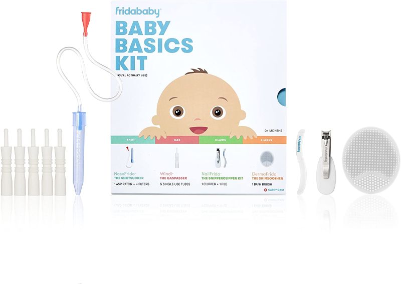 Photo 1 of Baby Basics Kit by FridaBaby |Includes NoseFrida, NailFrida, Windi, DermaFrida + Silicone Carry Case
