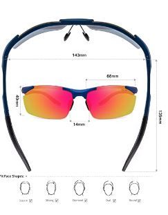 Photo 2 of OSLOB Polarized Half-Rimless Sports Sunglasses for Women Men Cycling Running Driving UV Protection Glasses ST001
