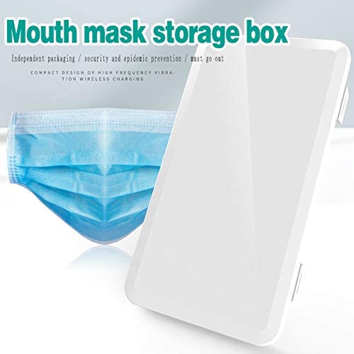 Photo 2 of {2 Pack} Kavach Plastic Storage Case Organizer for All Types of M@sk, Portable Rectangle Dust-Proof Storage Containers Plastic Box Cover for Prevention (1Blue, 1White)
