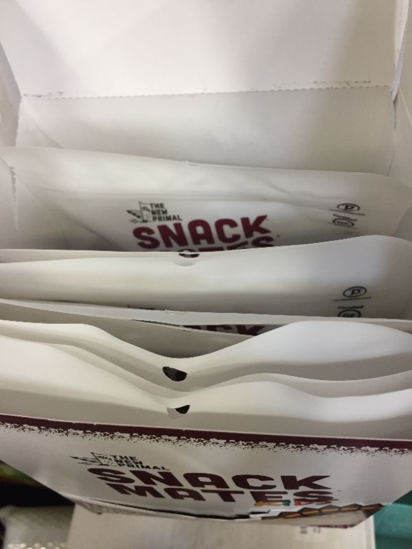 Photo 1 of ?Snack Mates by The New Primal Turkey & Cranberry Bites, High Protein and Low Sugar Kids Snack, Bite-Sized, Certified Paleo, Certified Gluten Free, Soy Free, 2 Oz Per Pack (8 Pack)
exp 09/01/2021