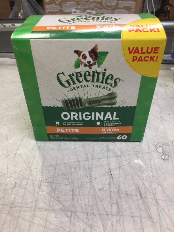 Photo 1 of Greenies Original Petite Natural Dental Dog Treats (15 - 25 lb. dogs)
