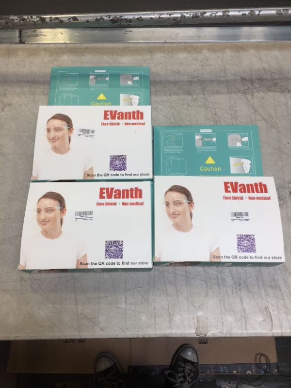 Photo 1 of Evanth Face Shield Non Medical 3 pack