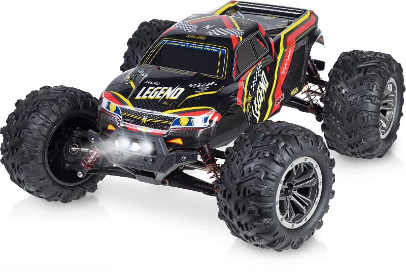 Photo 1 of 1:10 Scale Large RC Cars 50+ kmh Speed - Boys Remote Control Car 4x4 Off Road Monster Truck Electric - Hobby Grade Waterproof Toys Trucks for Kids and Adults - 2 Batteries + Connector for 40+ Min Play - MISSING PINS 
