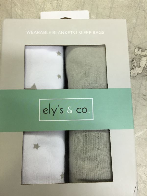 Photo 2 of Ely's & Co.100% Cotton Wearable Blanket Baby Sleep Bag 2 Pack Grey Stars 6-12 Months
