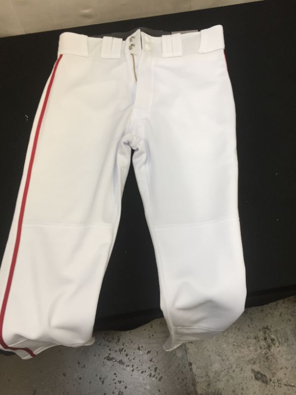 Photo 2 of Easton Rival+ Pant Youth Piped WHITE | RED YTH LG