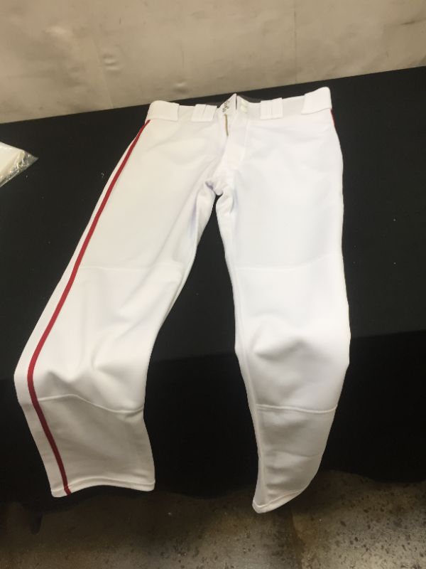 Photo 3 of Easton Rival+ Pant Youth Piped WHITE | RED YTH LG