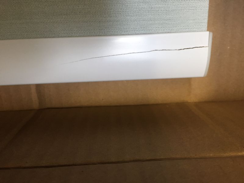 Photo 1 of Linen Avenue Custom Cordless 22 W X 60 to 66 H Crystal Blackout Cellular Shade