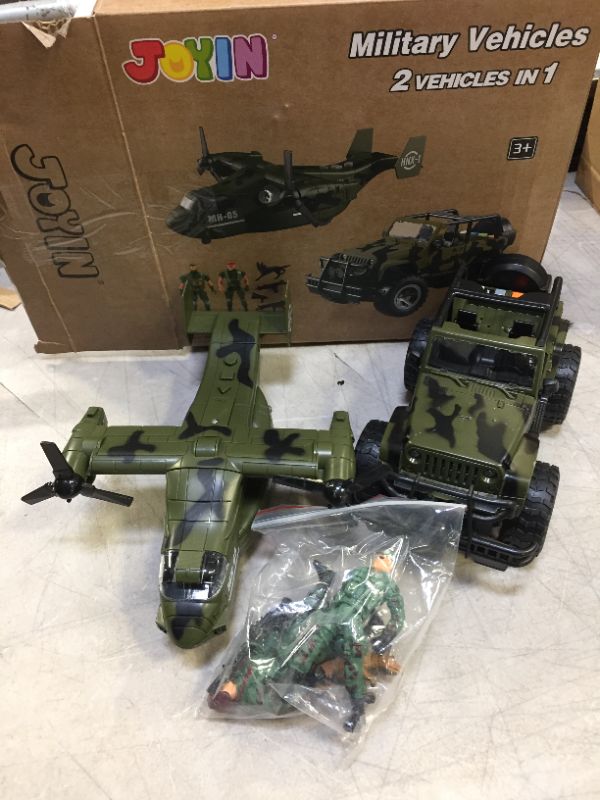 Photo 1 of joyin kids toys military men and 2 vehicles 