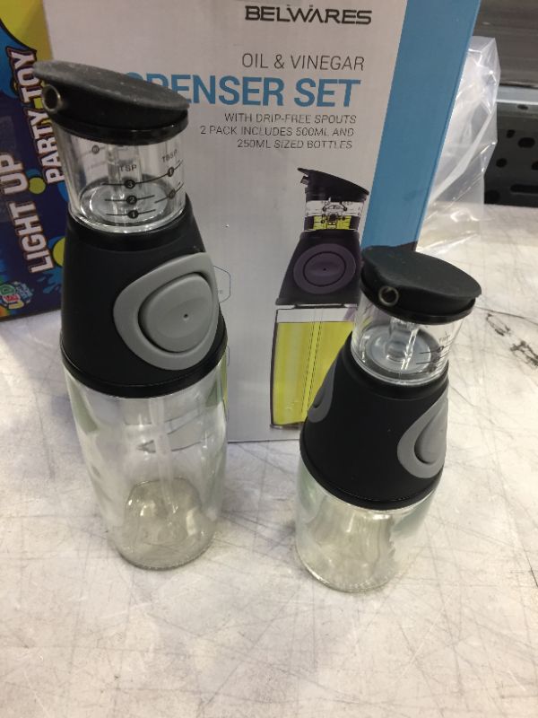 Photo 1 of 2 pack regular size and large oil and vinegar dispenser set 