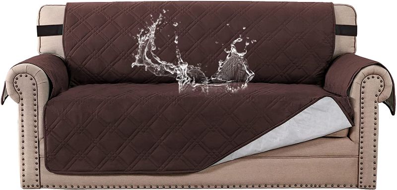 Photo 1 of H.VERSAILTEX 100% Waterproof Sofa Cover for Pets/Dogs Couch Cover Non Slip with Strong Strap Quilted Loveseat Covers Slipcover RECLINER SIZE BROWN
