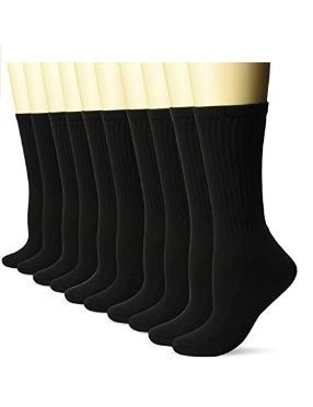 Photo 1 of Amazon Essentials Women's 10-Pack Cotton Cushioned Crew Socks  8-12