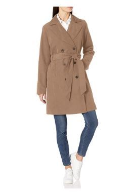 Photo 1 of Amazon Essentials Women's Relaxed-Fit Water-Resistant Trench Coat Large