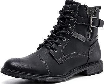 Photo 1 of AMAPO Men's Oxfords Boots,Mens Boots Casual Mid-Top Motorcycle,Men Boots Mens Dress Boots,Ankle Boots For Men,Street Men Boots Lace-Up and Zipper
12