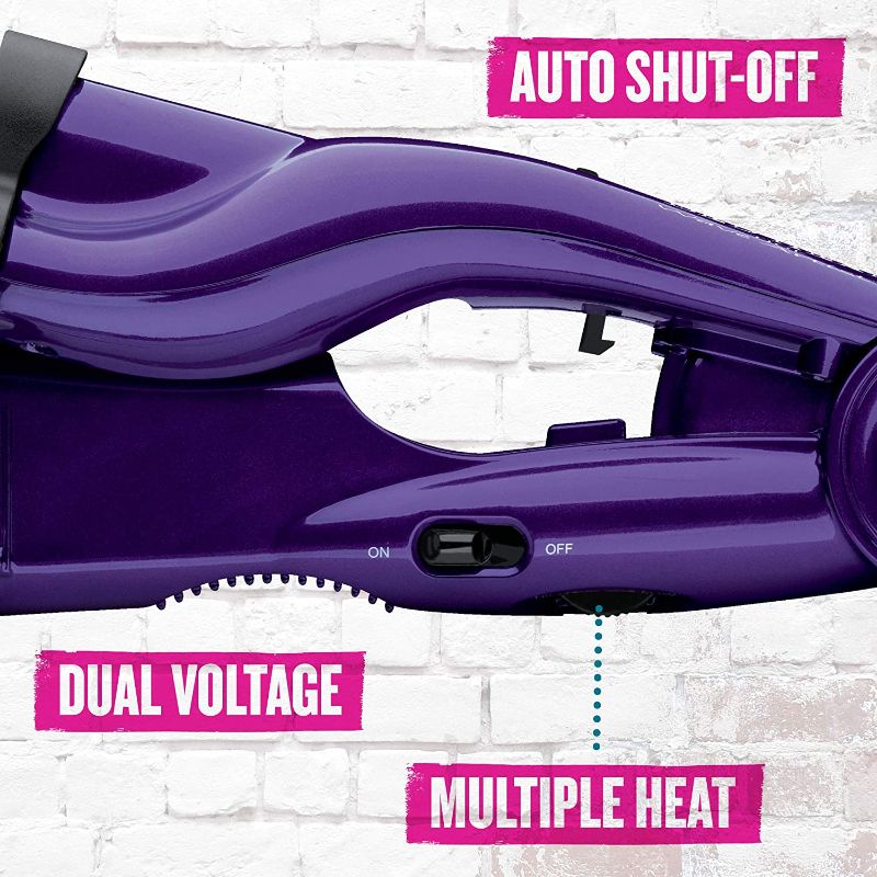 Photo 2 of Bed Head Wave Artist Ceramic Deep Hair Waver for Beachy Waves, Purple
