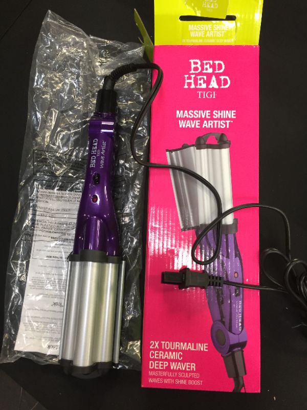 Photo 3 of Bed Head Wave Artist Ceramic Deep Hair Waver for Beachy Waves, Purple
